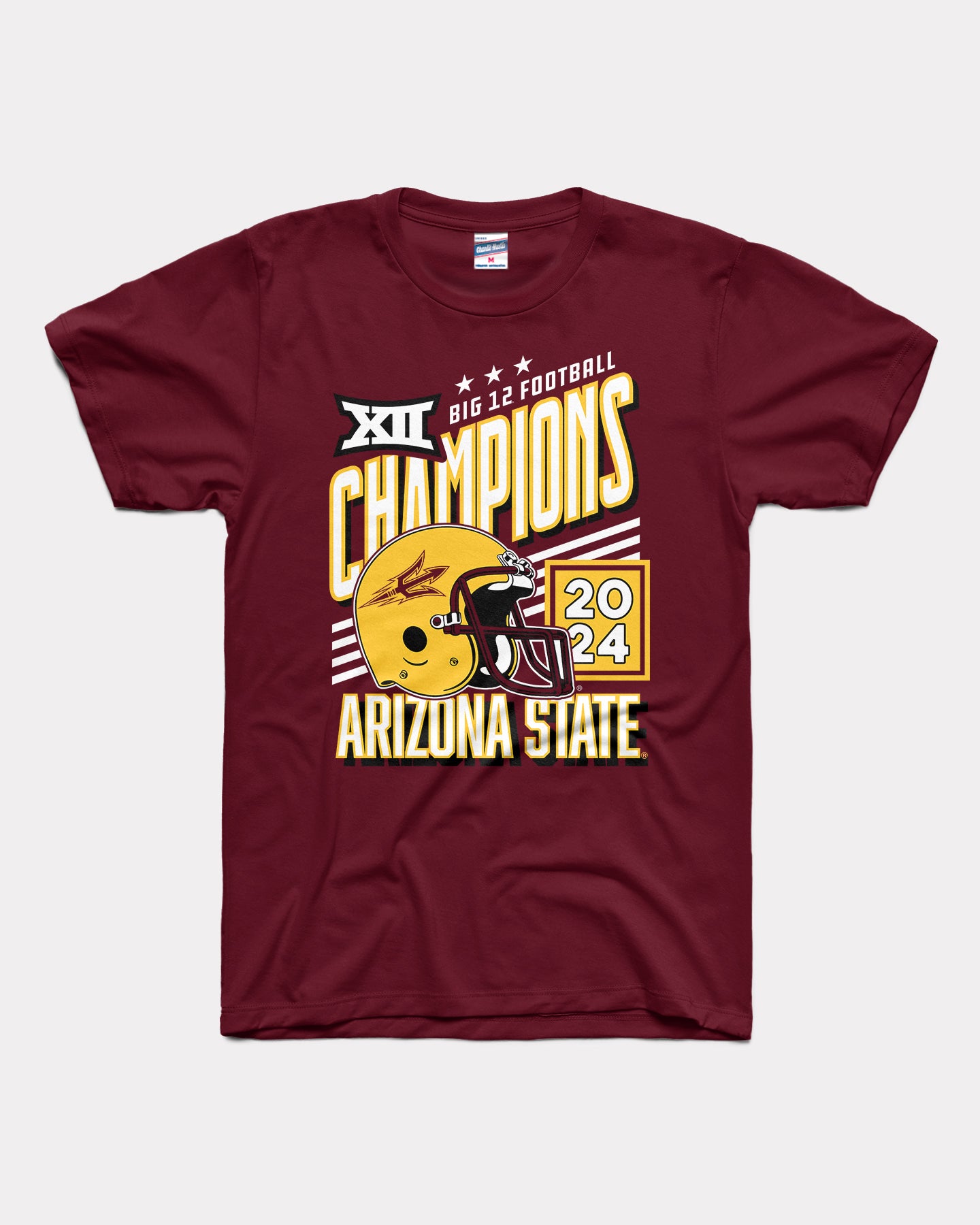 ASU Big 12 Football Champs Maroon T-Shirt | CHARLIE HUSTLE