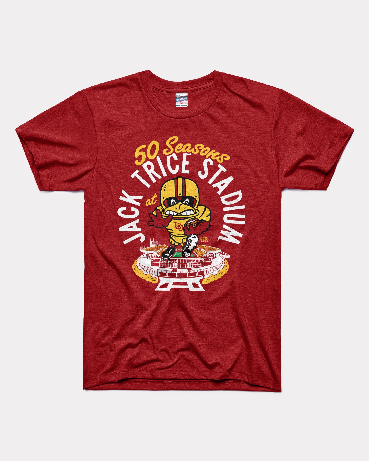 Iowa State Jack Trice Stadium Cardinal T-Shirt | CHARLIE HUSTLE