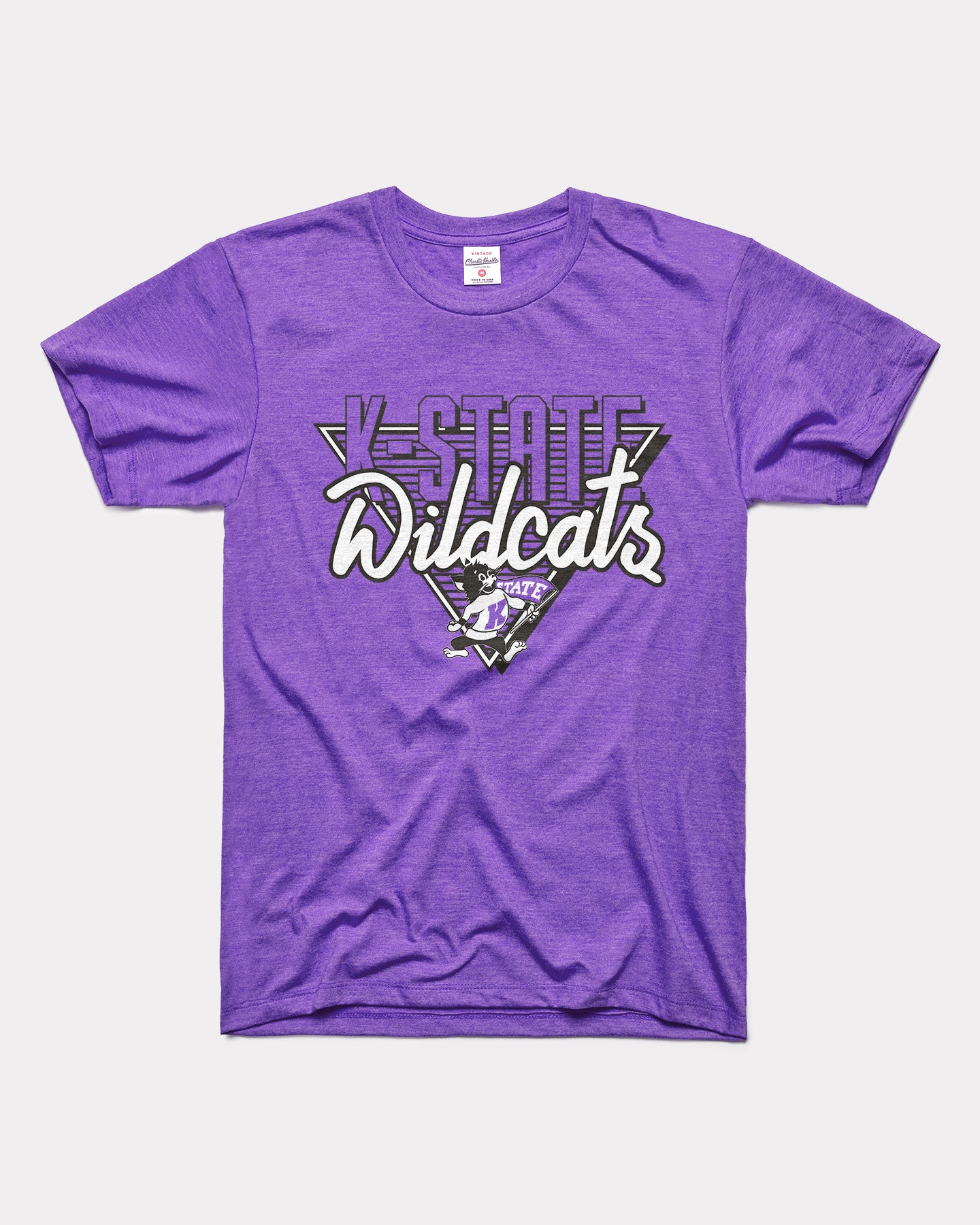 K-State Wildcats 90s Throwback Purple T-Shirt | CHARLIE HUSTLE