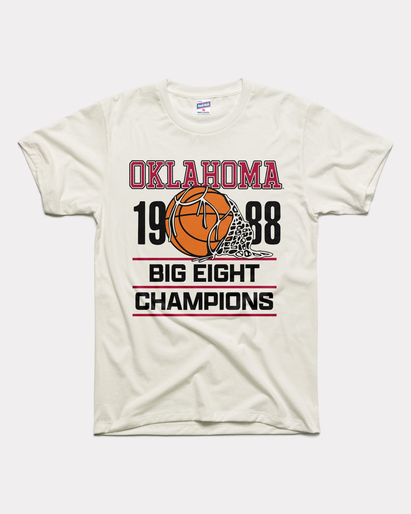 OU Sooners 1988 Basketball Champs White T-Shirt CHARLIE HUSTLE