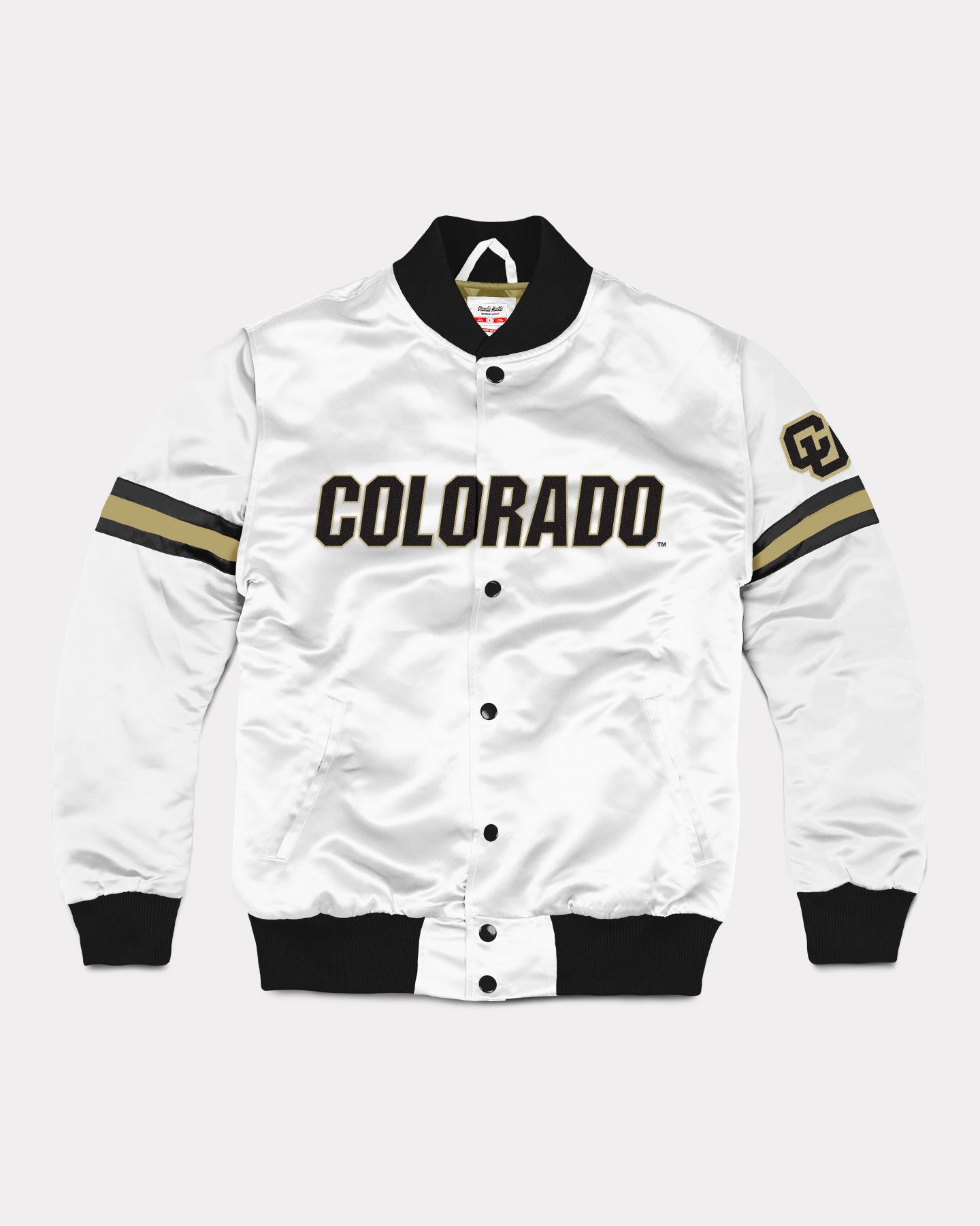 Colorado Buffaloes White Bomber Jacket | CHARLIE HUSTLE
