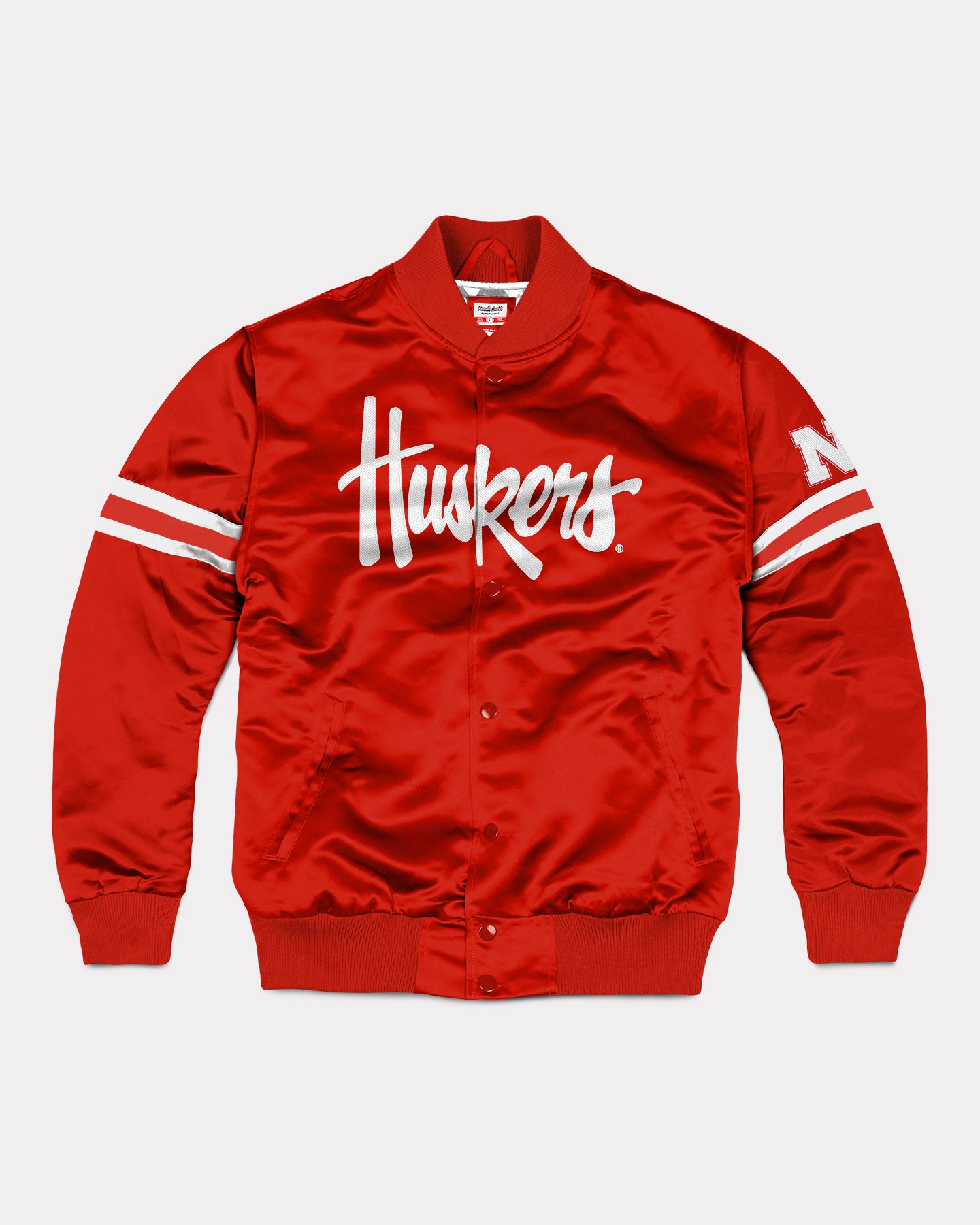 Nebraska Cornhuskers Red Bomber Jacket | CHARLIE HUSTLE