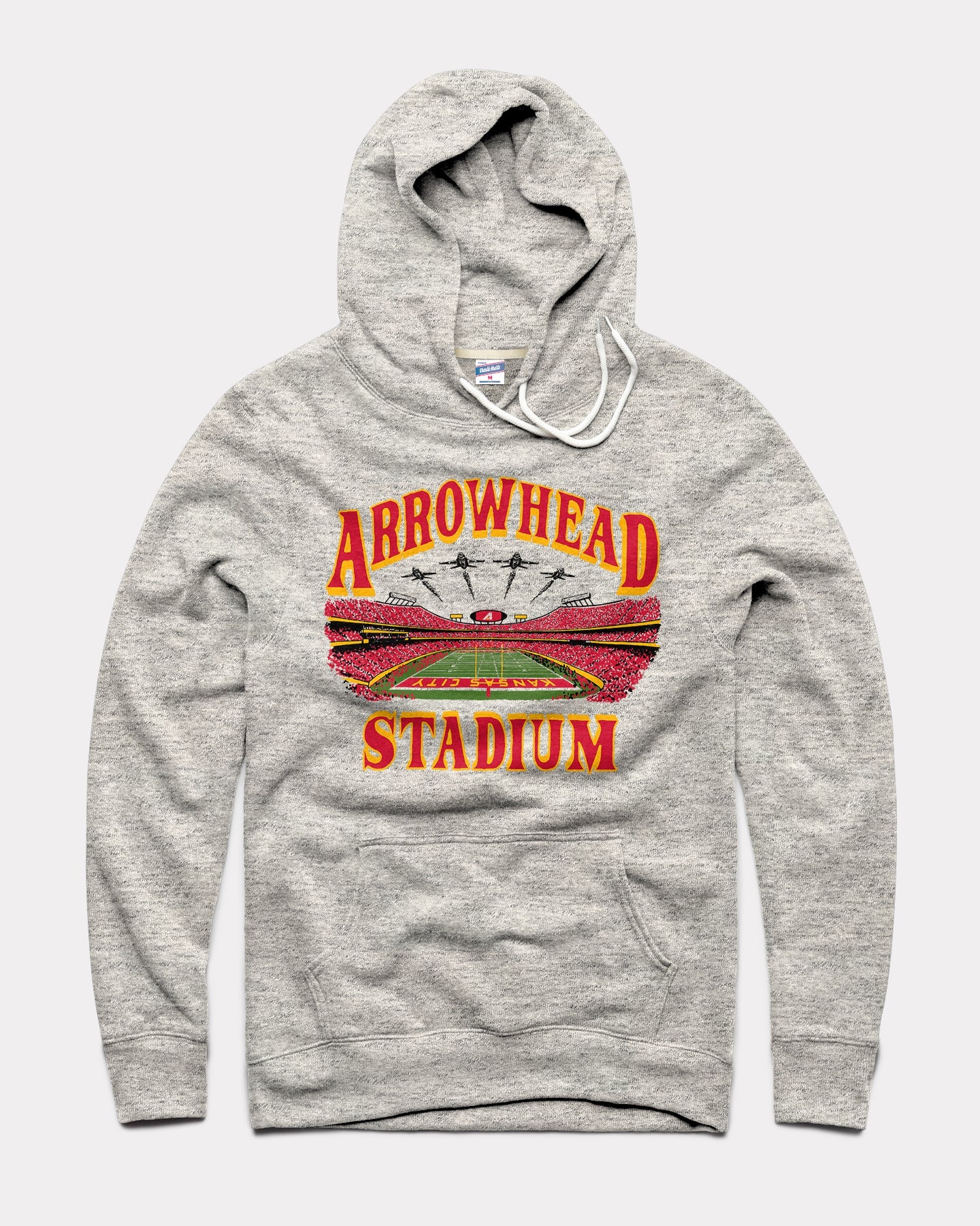 Athletic Grey KC Football Arrowhead Hoodie | Charlie Hustle 03 / XXXL