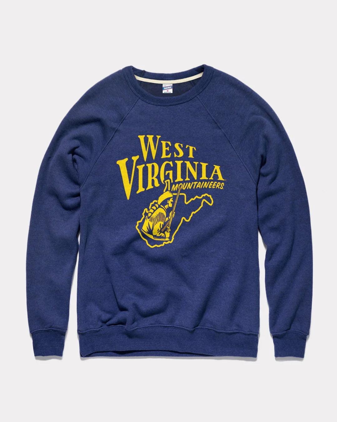 West Virginia Mountaineers Navy Vintage Crewneck | CHARLIE HUSTLE