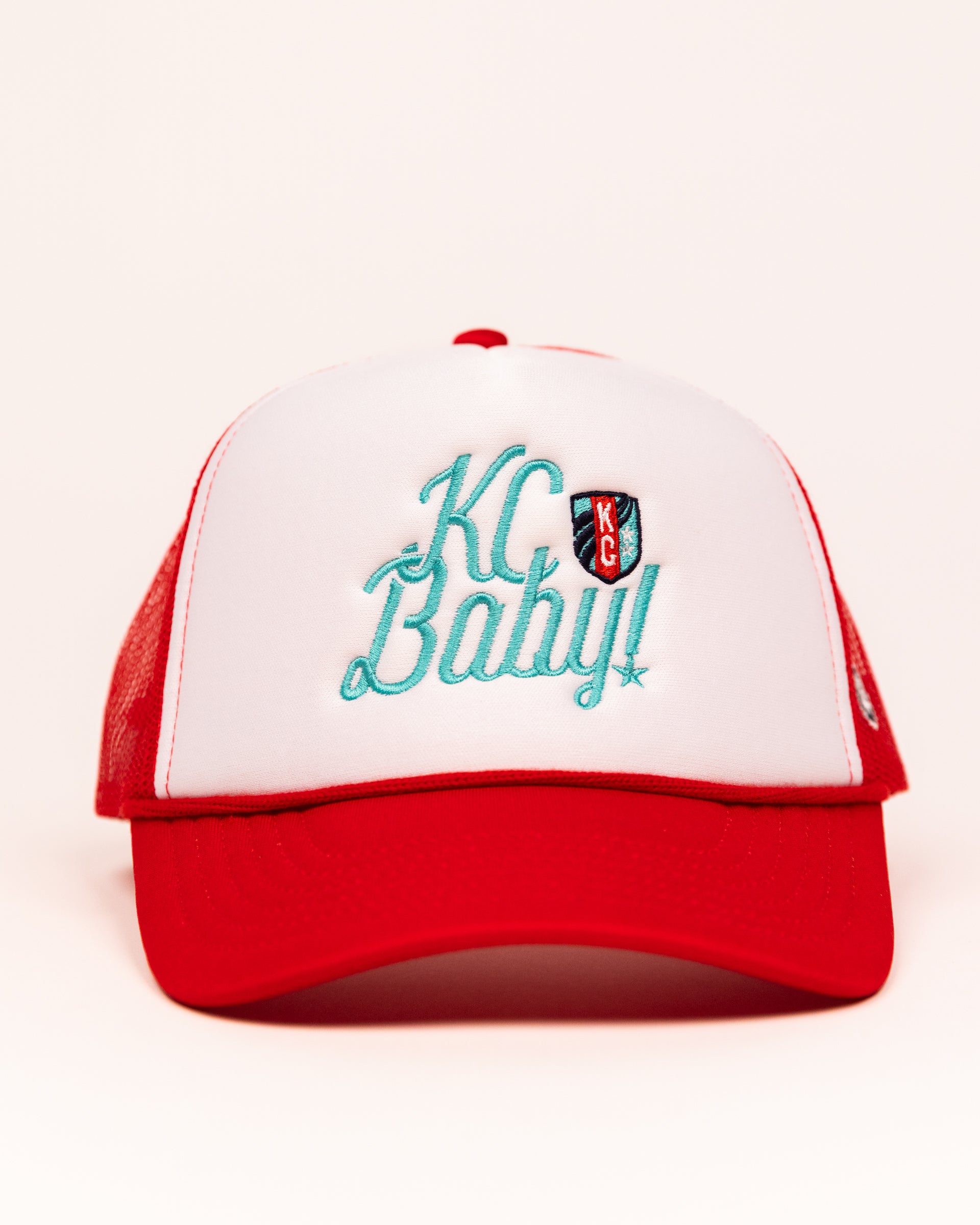 KC Baby! White Red Trucker Hat - Main Image