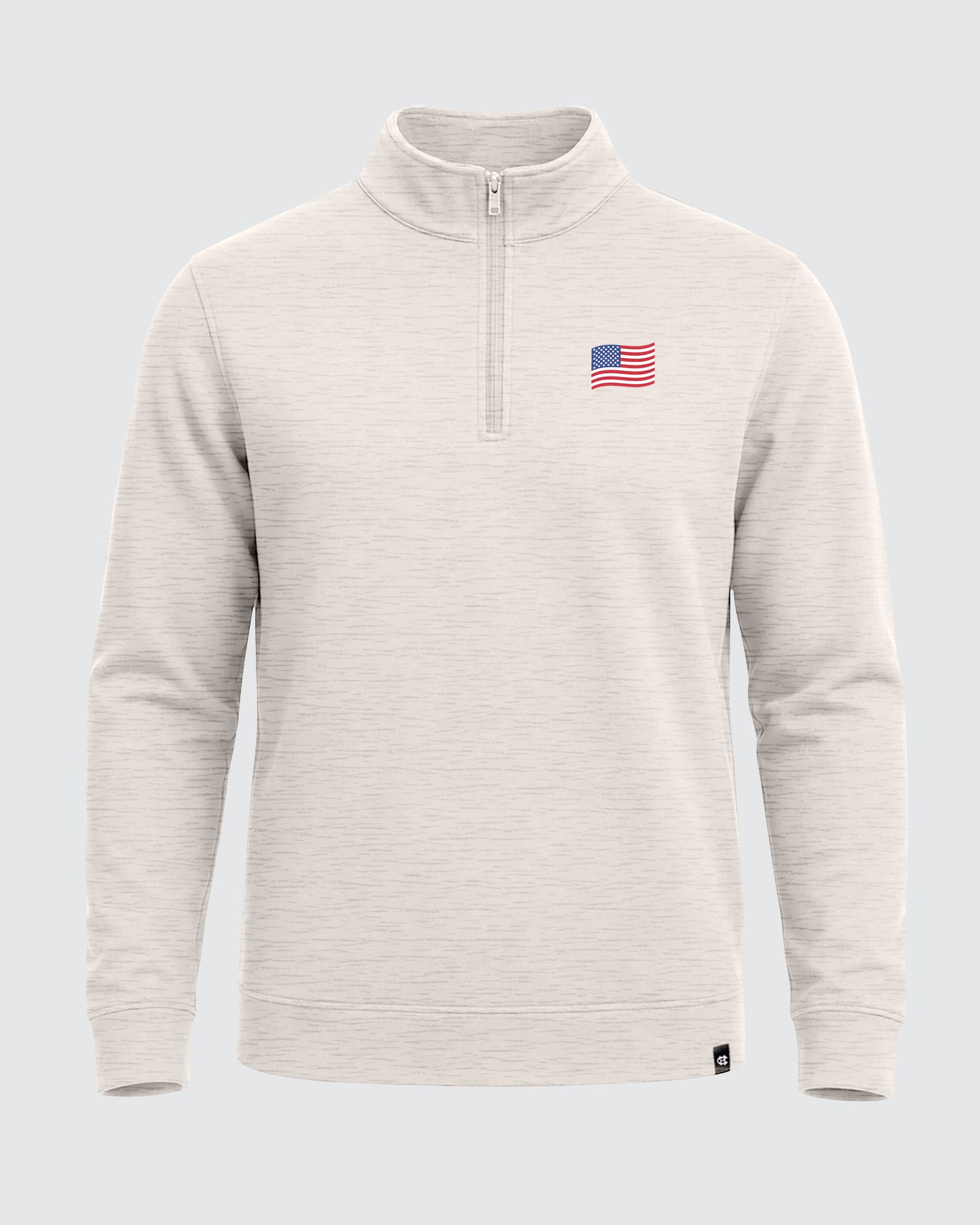 American Flag Ash Grey Heritage Pullover | CHARLIE HUSTLE