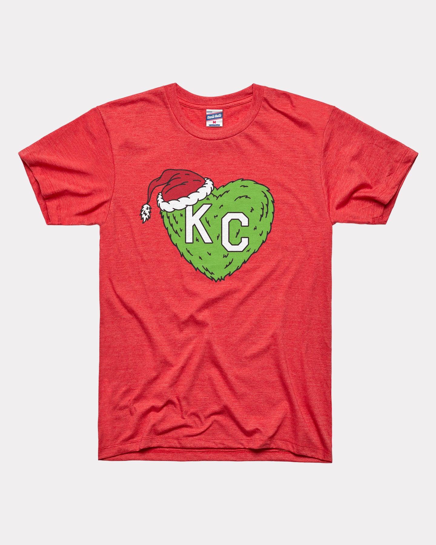 Grinch KC Heart Red T-Shirt | CHARLIE HUSTLE