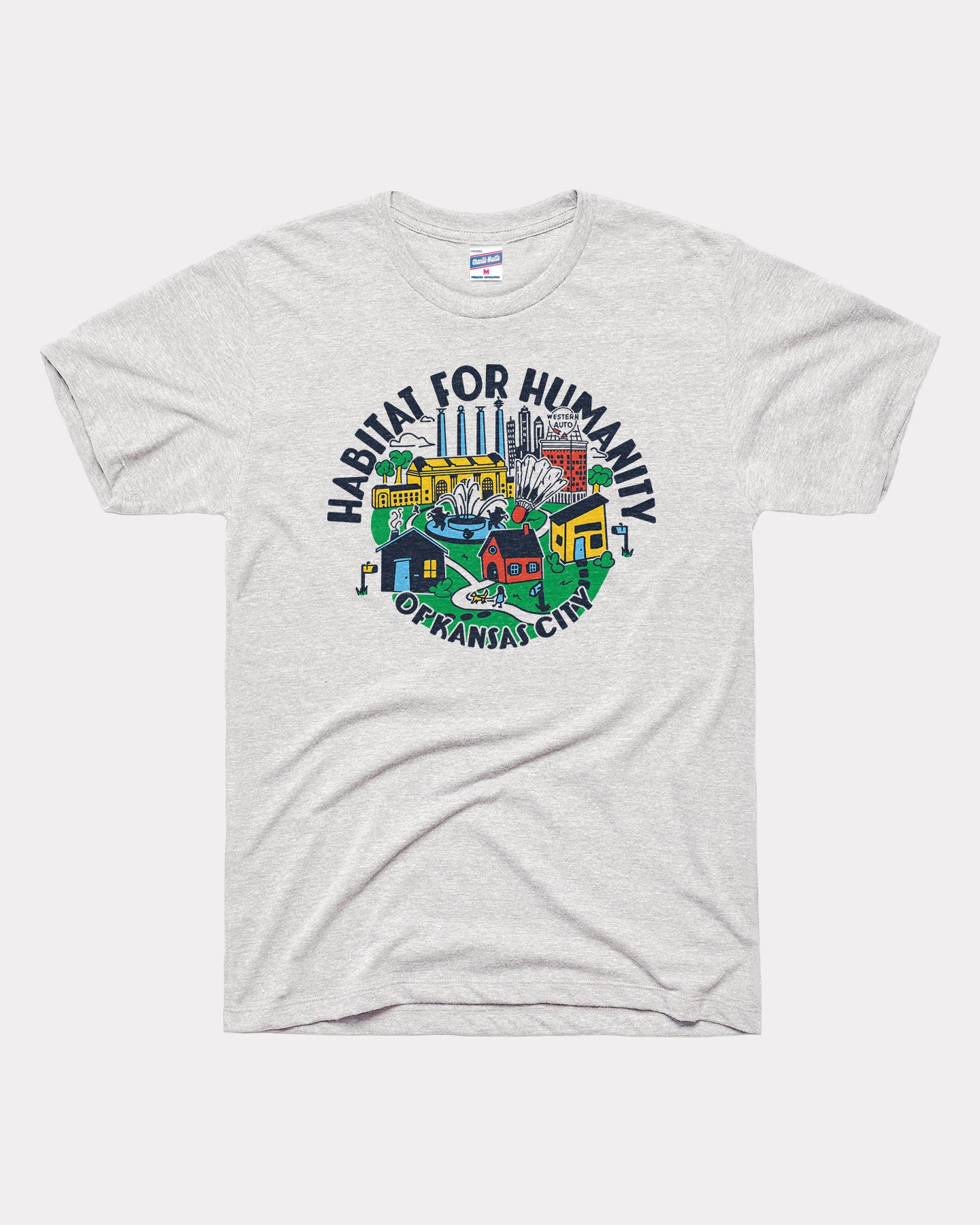 Habitat For Humanity KC Vintage Ash T-Shirt | CHARLIE HUSTLE
