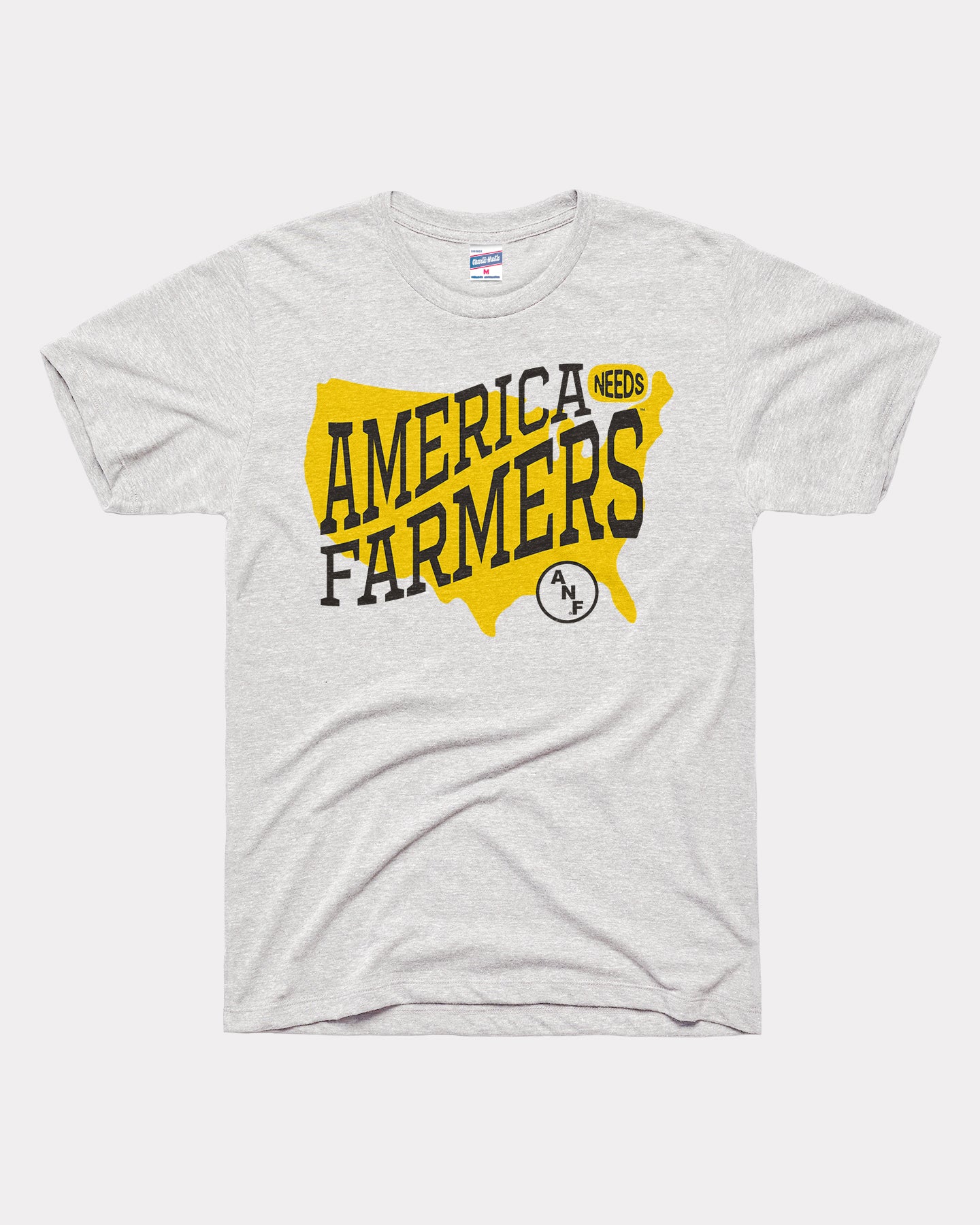 Iowa America Needs Farmers Ash T-Shirt | CHARLIE HUSTLE
