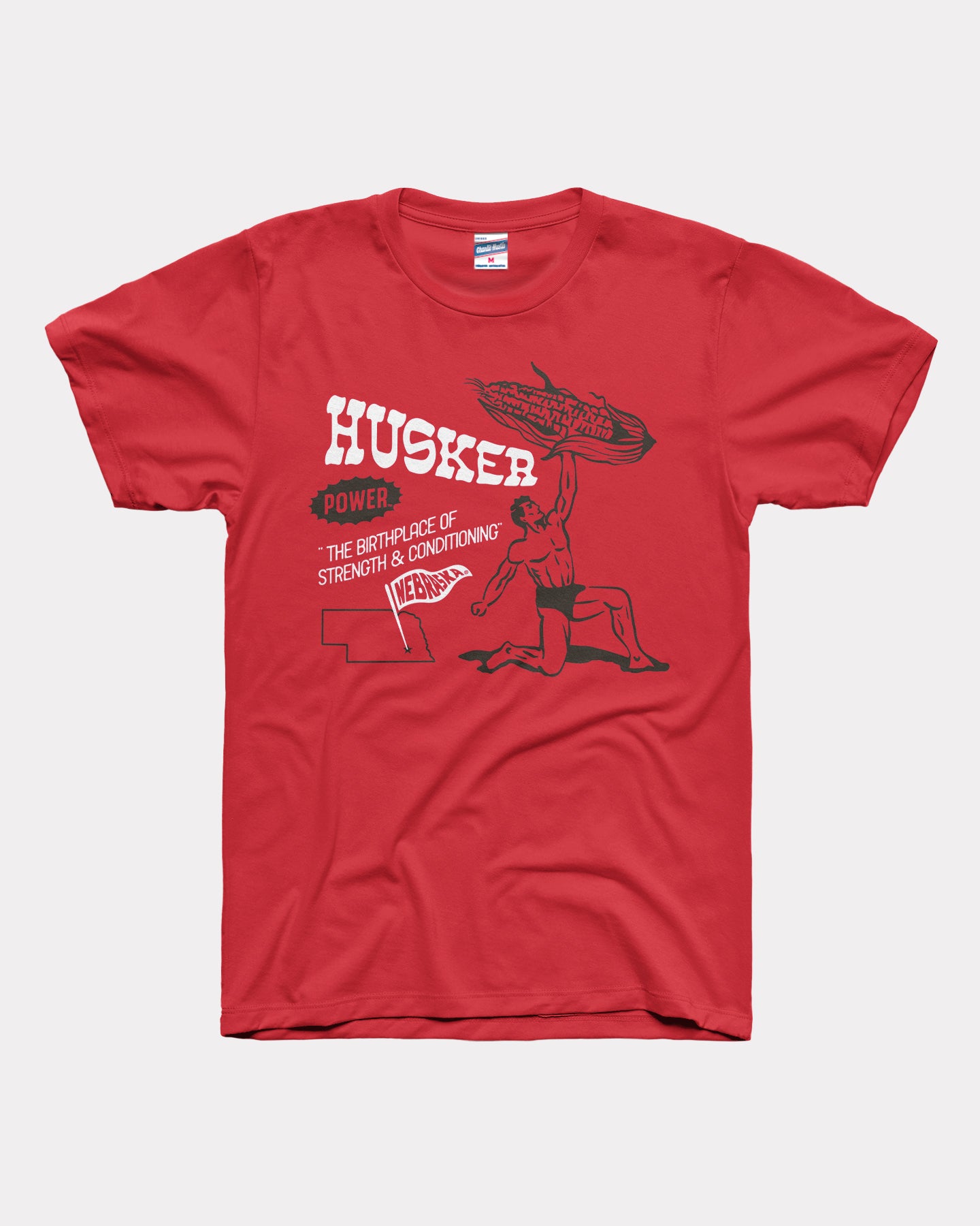 Nebraska Husker Power Cherry T-Shirt | CHARLIE HUSTLE