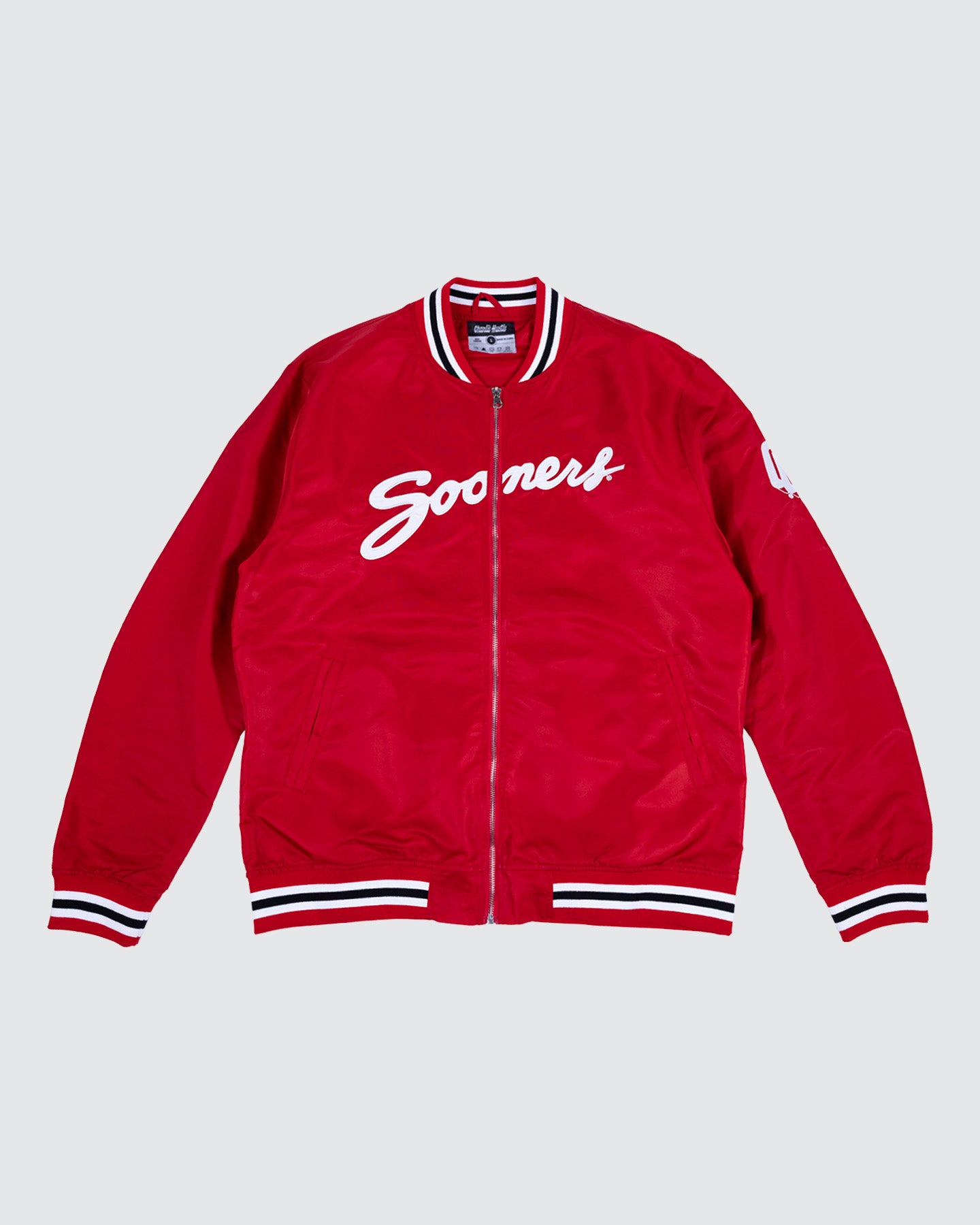 と*る様 Ffa ジャケット Oklahoma Oklahoma Sooners Script Crimson Varsity Jacket | CHARLIE HUSTLE