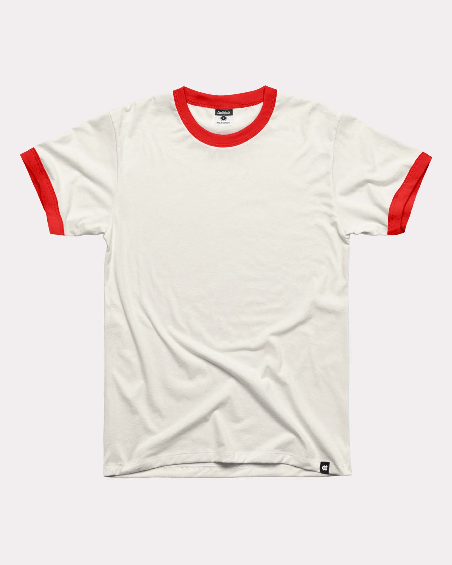White & Red Unisex Essential Ringer | CHARLIE HUSTLE
