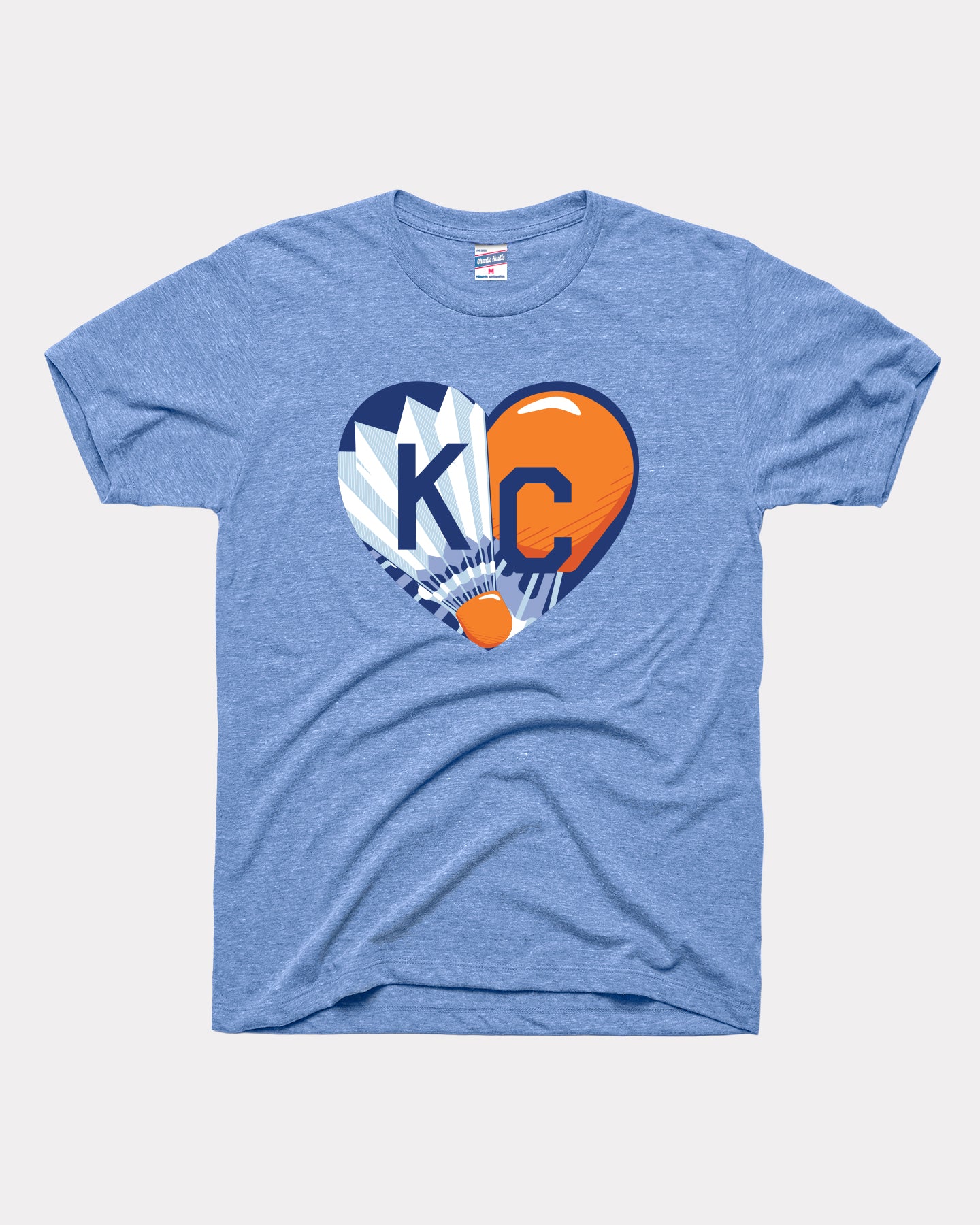 Shuttlecock KC Heart Nelson Atkins Blue T-Shirt | CHARLIE HUSTLE