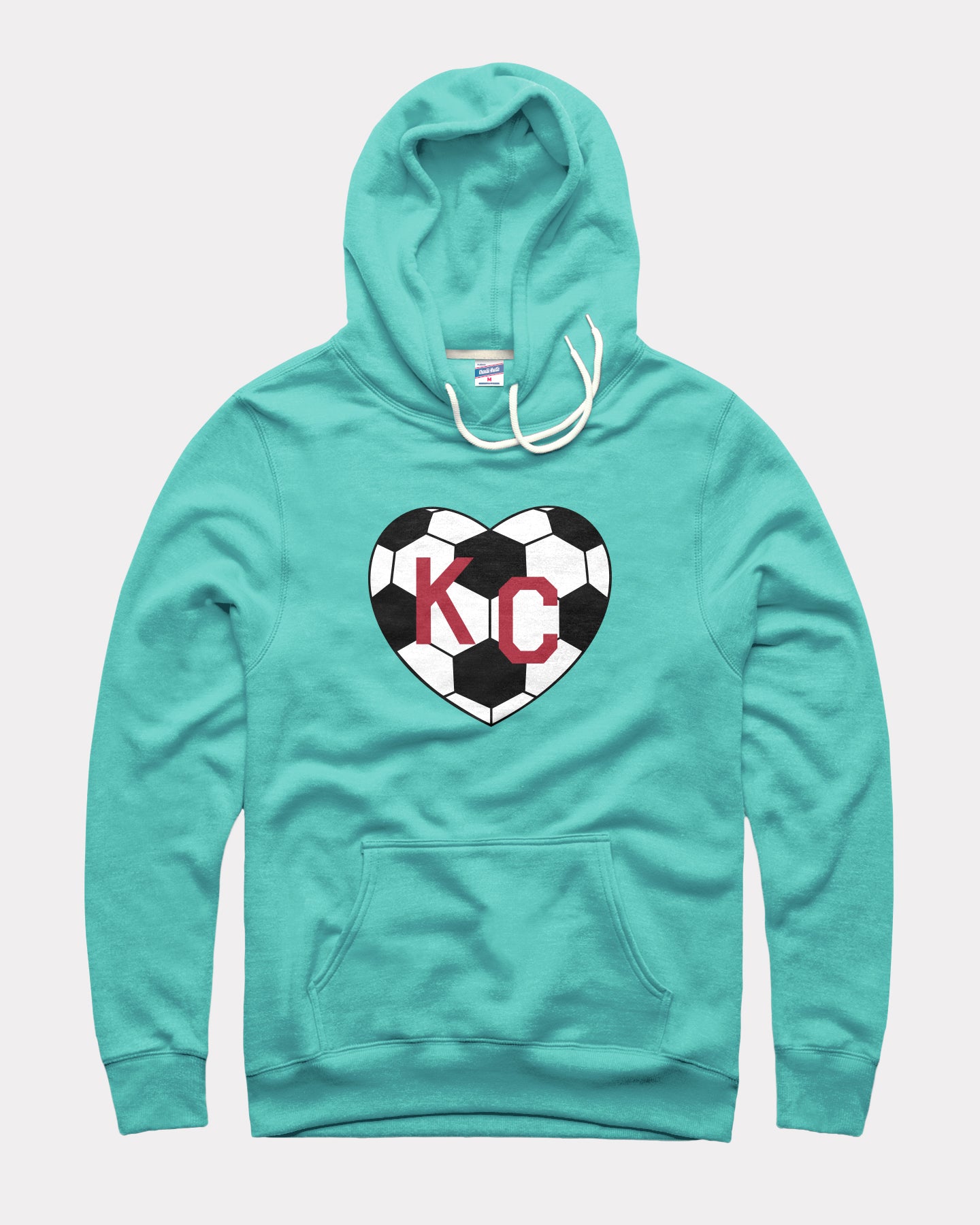 Soccer KC Heart Teal Hoodie | CHARLIE HUSTLE