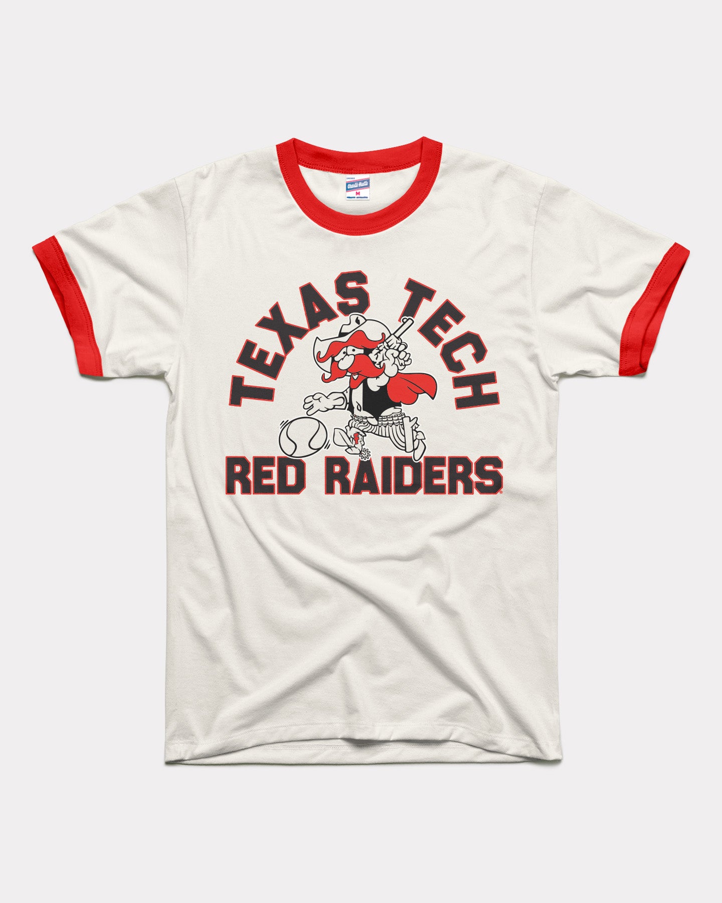 Texas Tech Red Raiders Vault Basketball White & Red Ringer