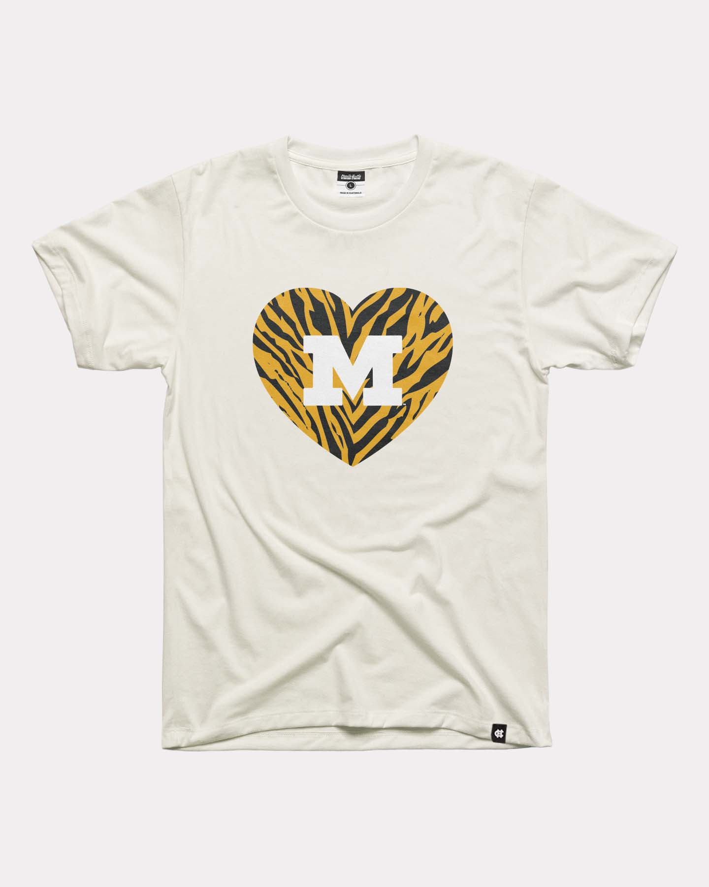 Wild Stripes Mizzou KC Heart Vintage White Unisex T-Shirt