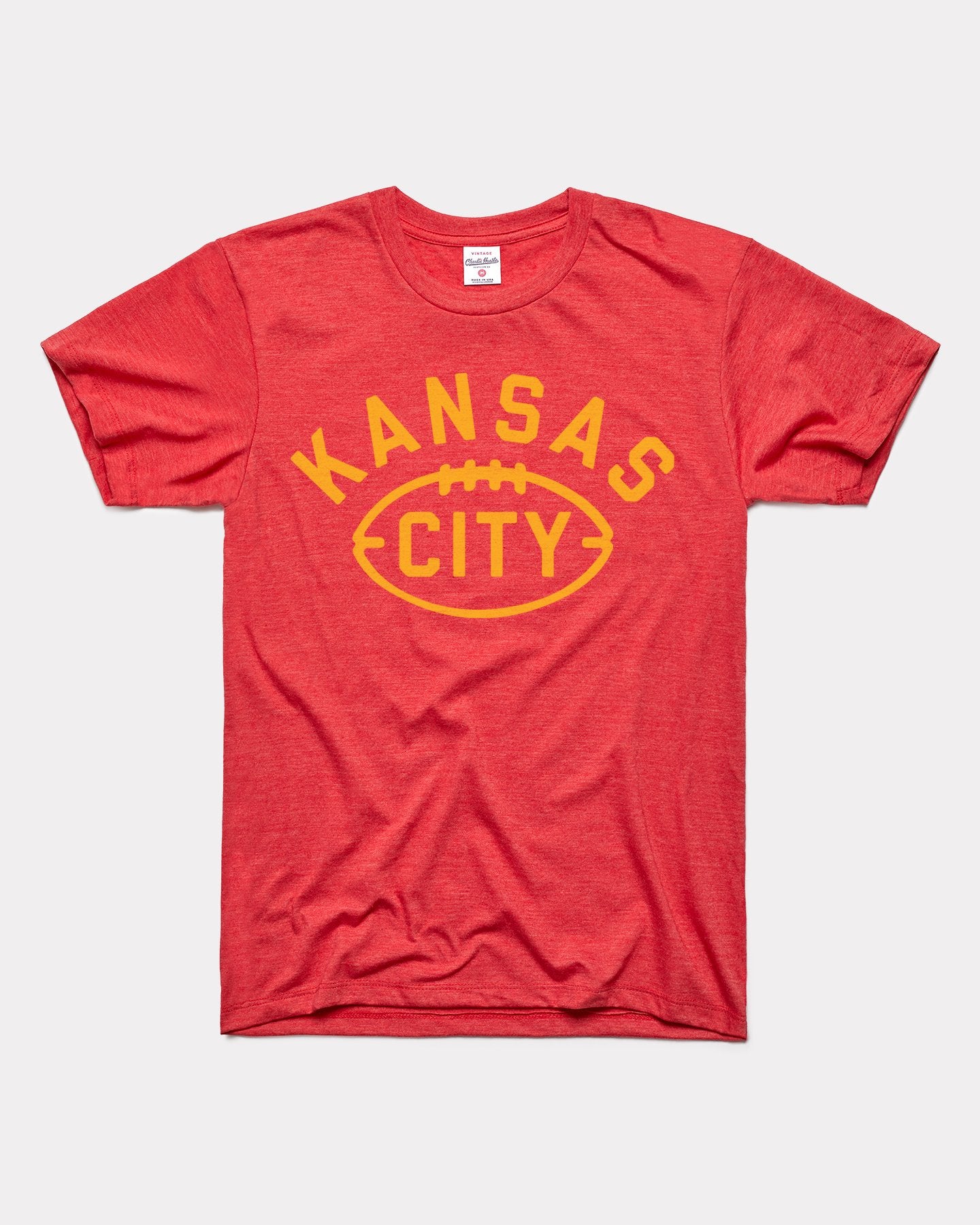 Charlie Hustle Kansas City Red Football T-Shirt