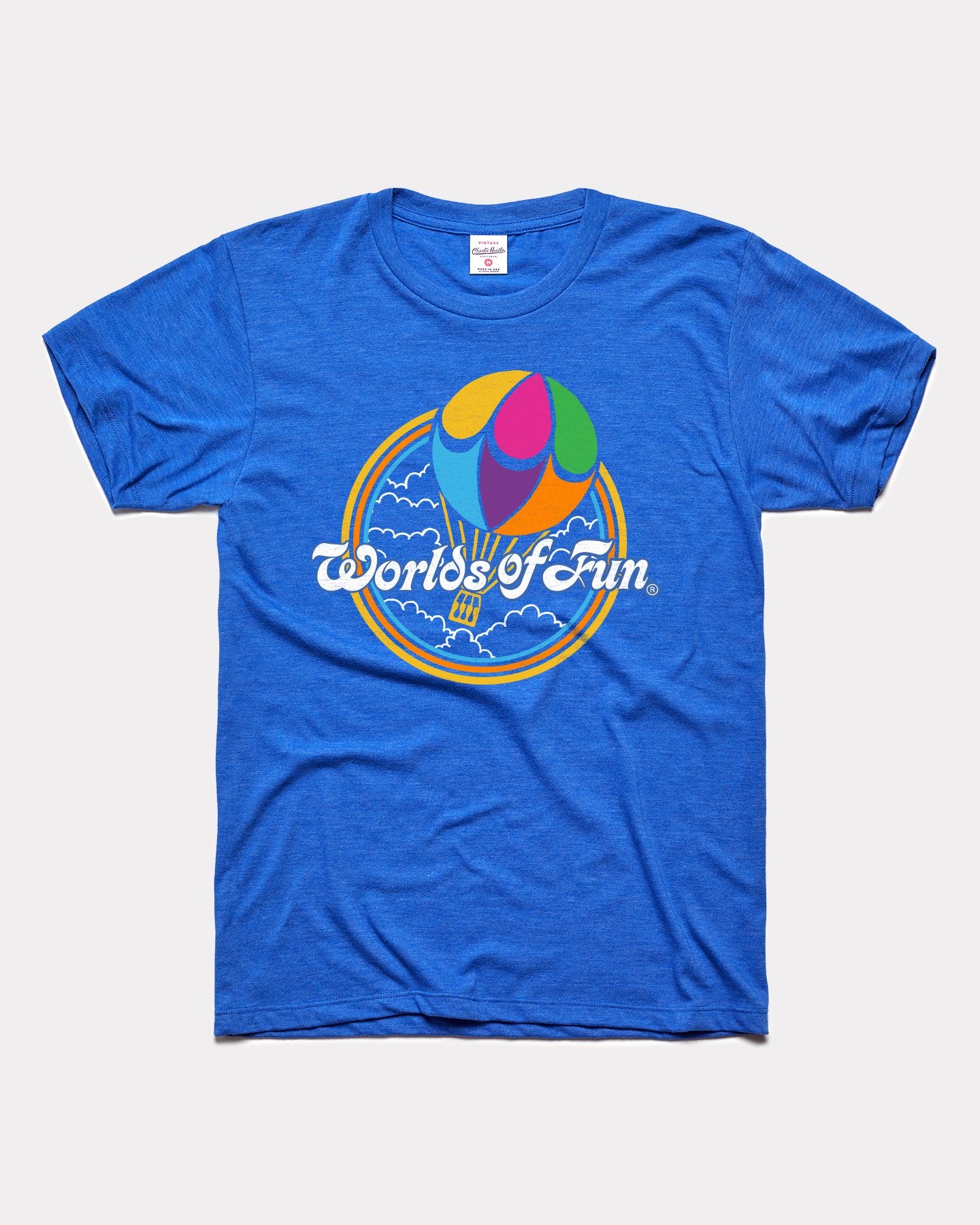 Worlds Of Fun Vintage Balloon Royal Blue T-Shirt