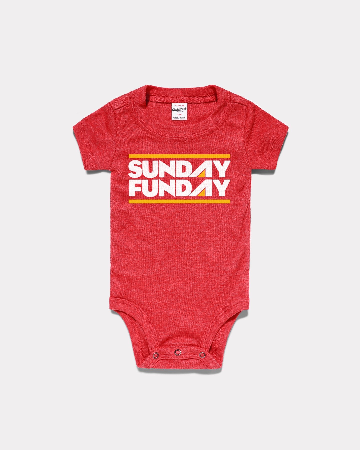 Charlie Hustle Sunday Funday Tee - Red M / Red