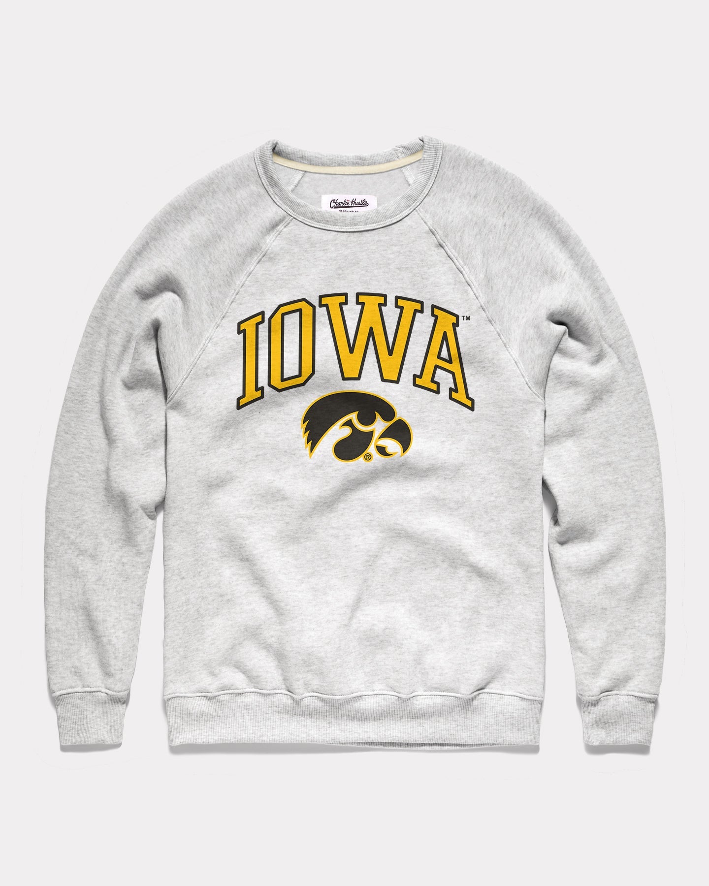 University of Iowa - Vintage Crewneck Sweatshirt - Ash Grey