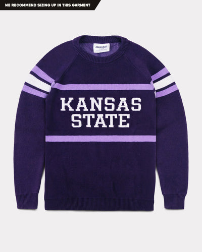 Purple & Lavender Kansas State Wildcats Stripes Sweater