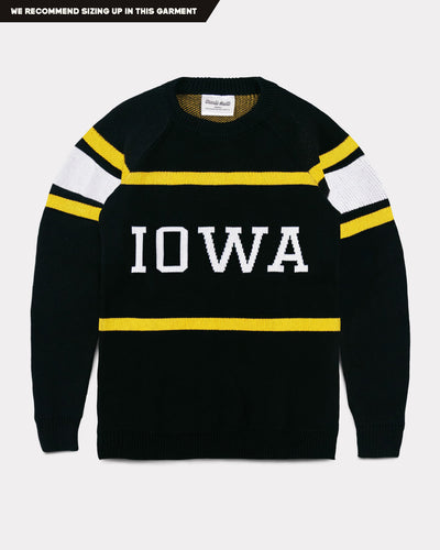 Black & Gold Iowa Hawkeyes Stripes Sweater