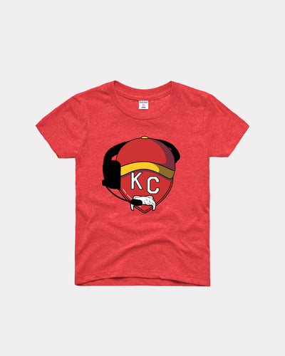 Kids KC Mustache Heart Red T-Shirt 