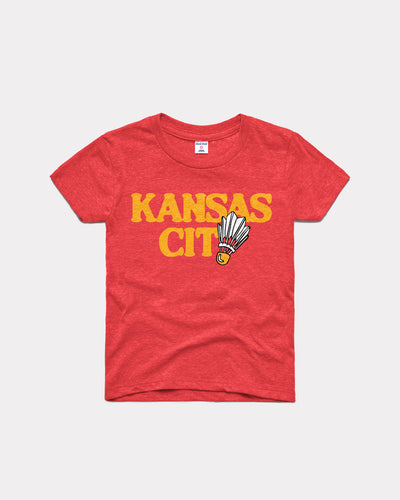 Kids Kansas City Shuttlecock Vintage Red T-Shirt