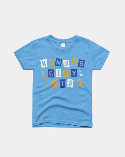 Kids Kansas City Baseball Electric Blue T-Shirt