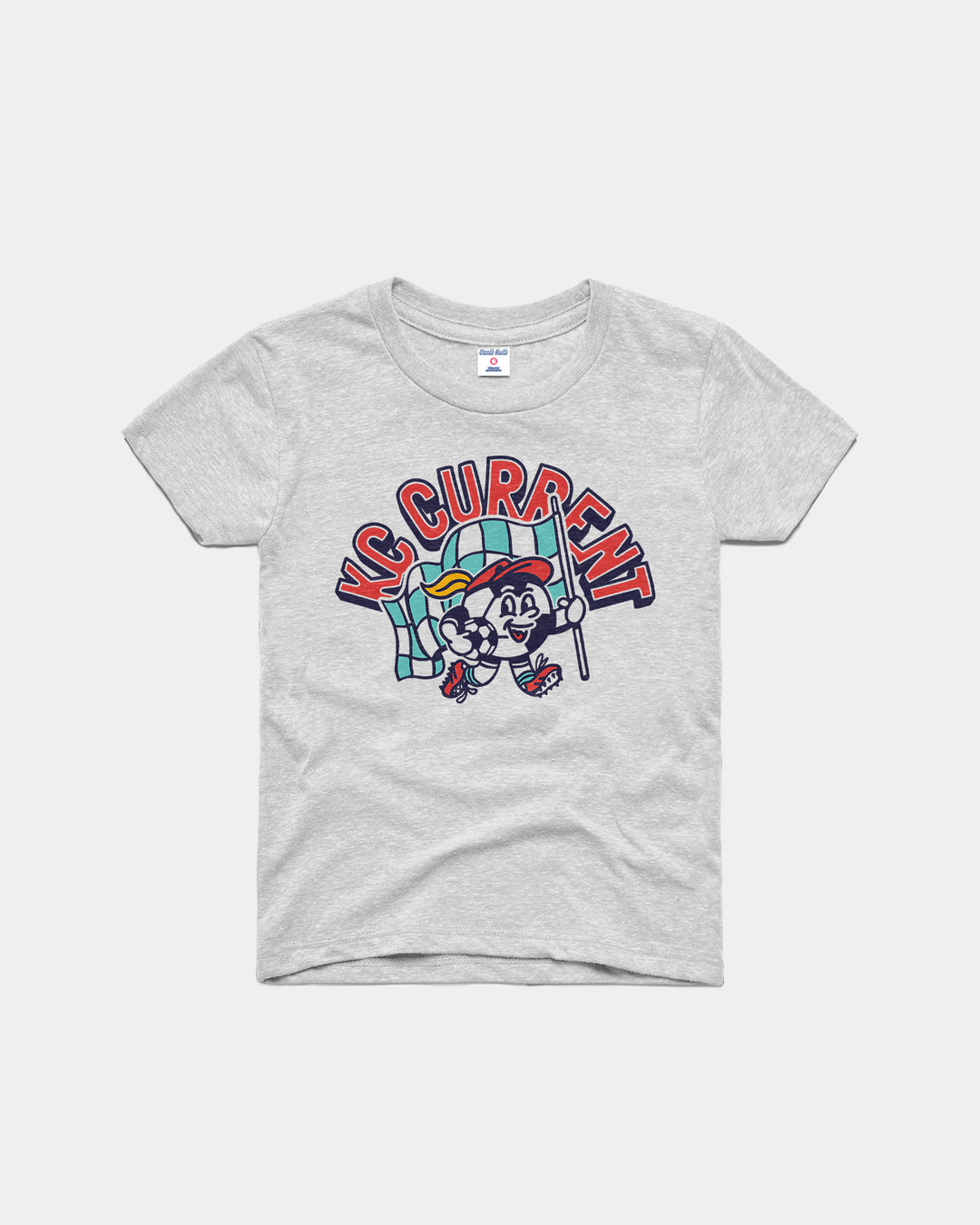 Kids KC Current Soccer Ball Ash T-Shirt | CHARLIE HUSTLE