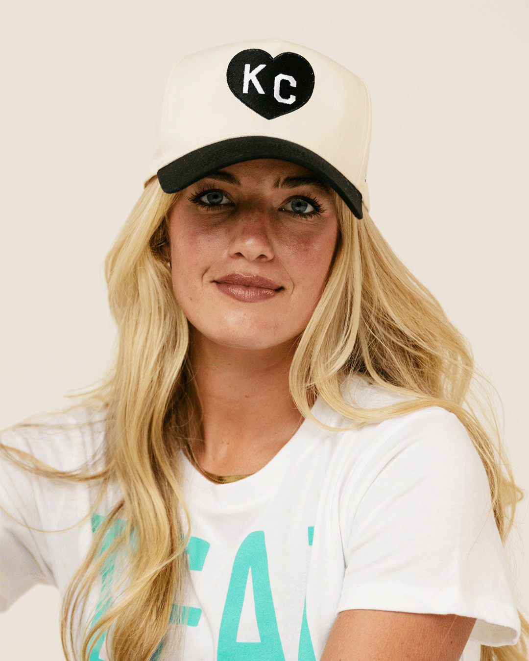 Black KC Heart Tan & Black Two Tone Hat | CHARLIE HUSTLE display picture 3