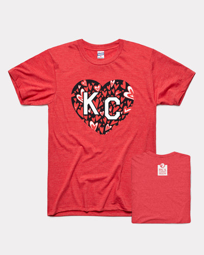 Red 2024 HCA x AHA Heart Walk KC Heart T-Shirt