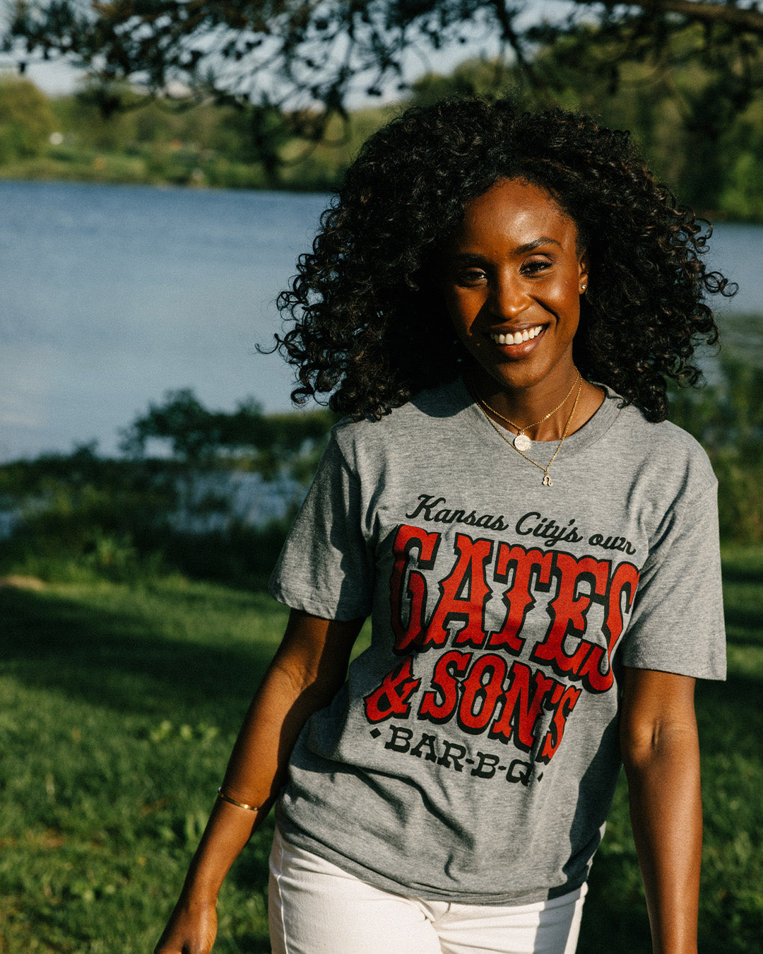 Gates & Son's Bar-B-Q Vintage Grey T-Shirt | CHARLIE HUSTLE