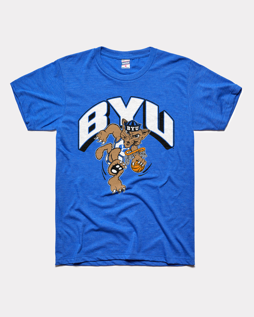 BYU Cougars Dunking Royal Blue T-Shirt CHARLIE HUSTLE
