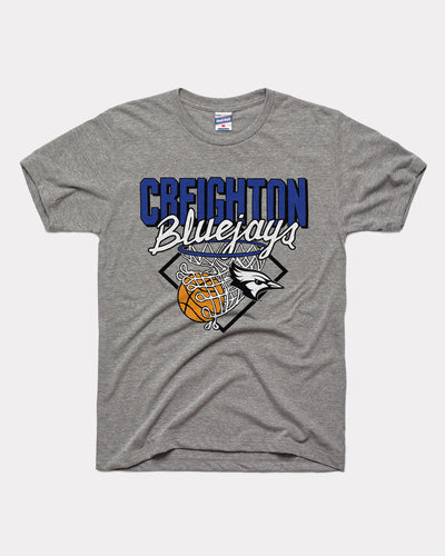 Grey Creighton Bluejays Basketball Vintage T-Shirt