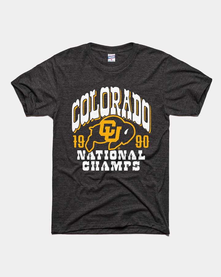 Colorado 1990 National Champs Black Vintage T-Shirt CHARLIE HUSTLE