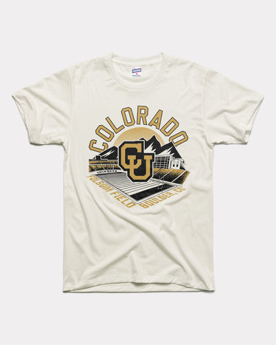 White Colorado Buffaloes Folsom Field Vintage T-Shirt