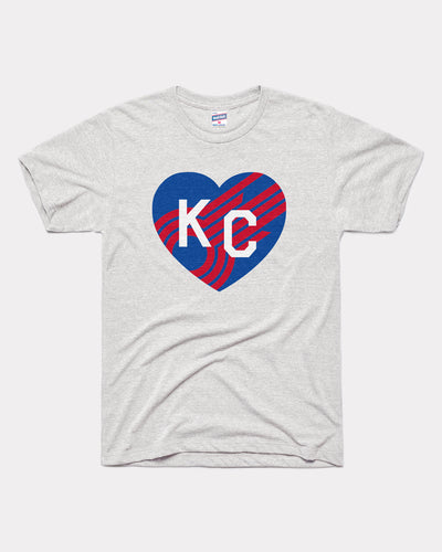 Ash Grey KC Comets Heart Vintage T-Shirt