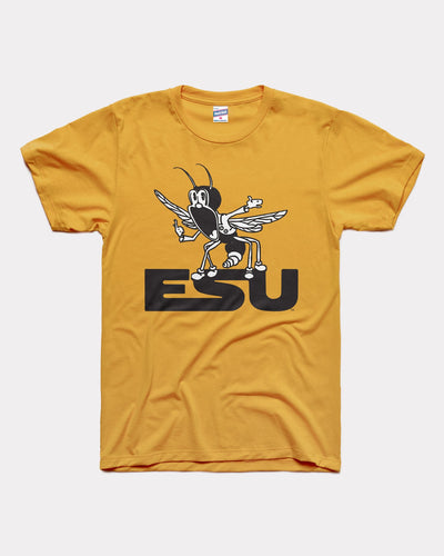 Gold Angry Emporia State Hornets Vintage T-Shirt