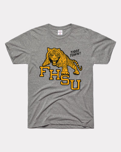 Grey Fort Hays State Tigers Vintage T-Shirt