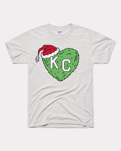 Ash Grey Grinch KC Heart Vintage T-Shirt