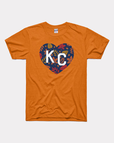 KC Burnt Orange Leaves Heart