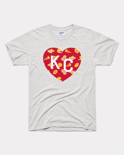 KC Football Heart Ash T-Shirt