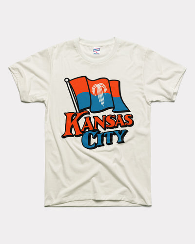 White Kansas City Missouri Flag Vintage T-Shirt