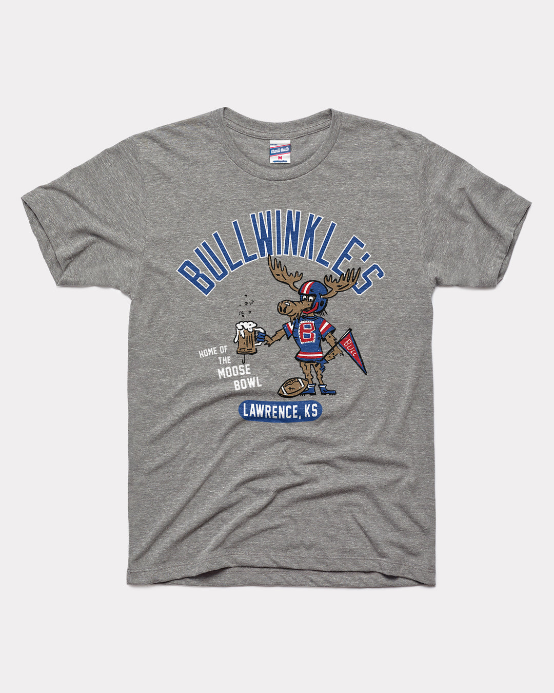 Bullwinkle's Lawrence Vintage Grey T-Shirt | CHARLIE HUSTLE