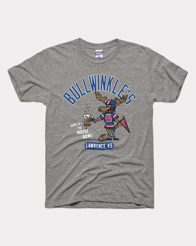 Grey Bullwinkle's Bar Lawrence Kansas Vintage T-Shirt