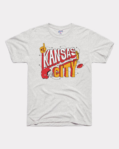 KC Football Ash Vintage T-Shirt