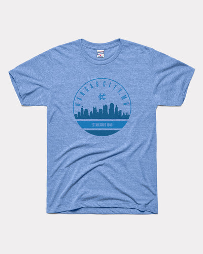 Vintage Blue Kansas City EST 1850 Ash Tonal Vintage T-Shirt