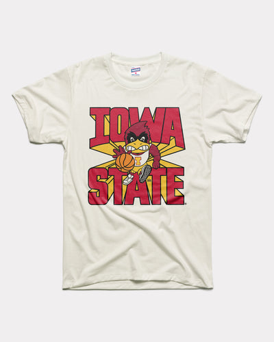 White Iowa State Cyclones Basketball Vintage T-Shirt