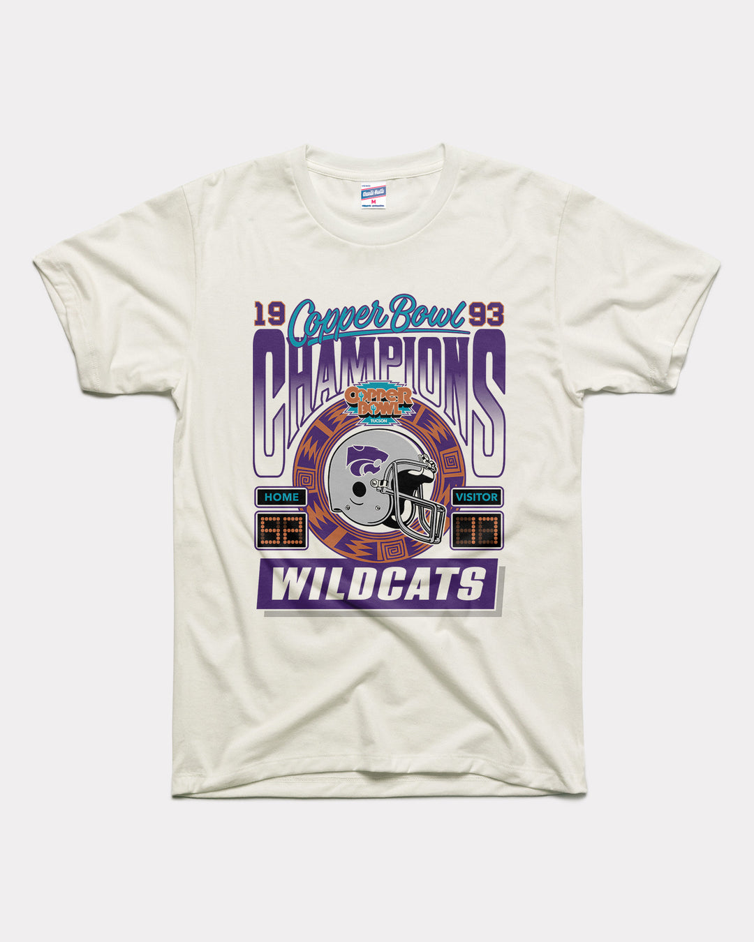 K-State 1993 Copper Bowl Champions White T-Shirt | CHARLIE HUSTLE